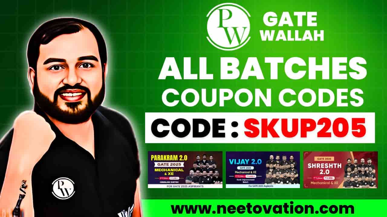 Ultimate PW GATE Batches Coupon Code - 80% Off Today